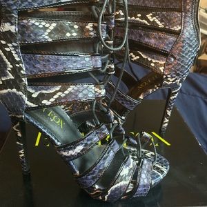 Multi Navy colored heels